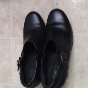 Clarks Women's Black Ankle Boots with Buckle